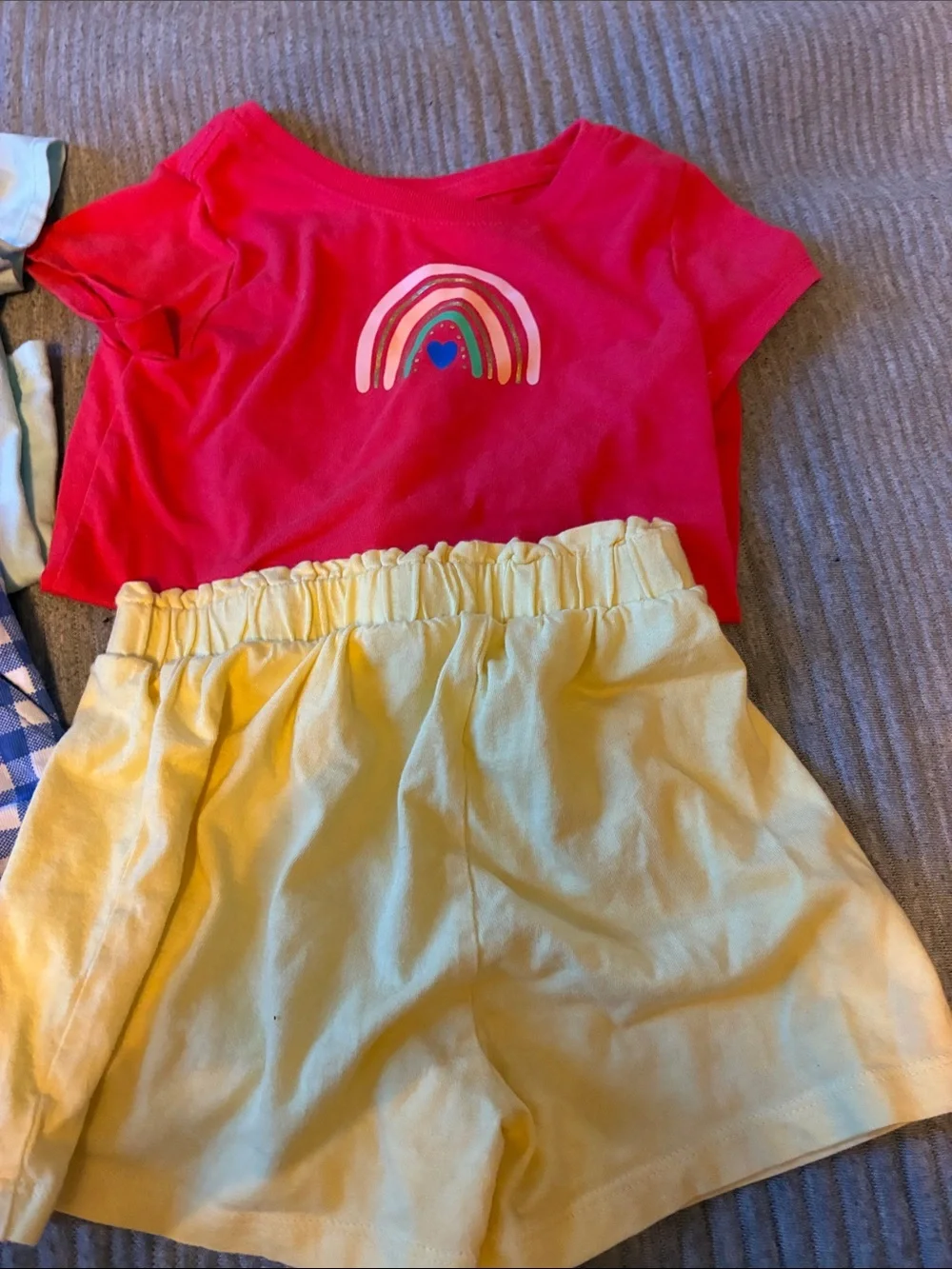 3 sets Girls Matching Sets - Yellow, Blue, Red, Pink